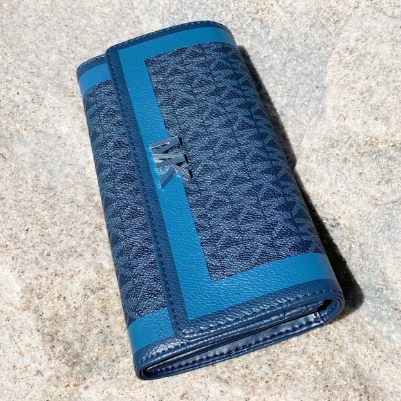 Michael kors large carryall wallet blue MK - Picture 4 of 6